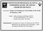 Cartaz 1 -  Tempos da Psicologia na Universidade de São Paulo